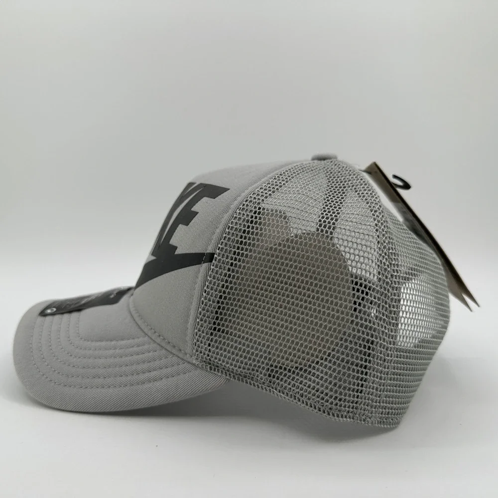 Nike Rise Structured Trucker Hat Youth Kids One Size Snapback Light Grey Cap NEW